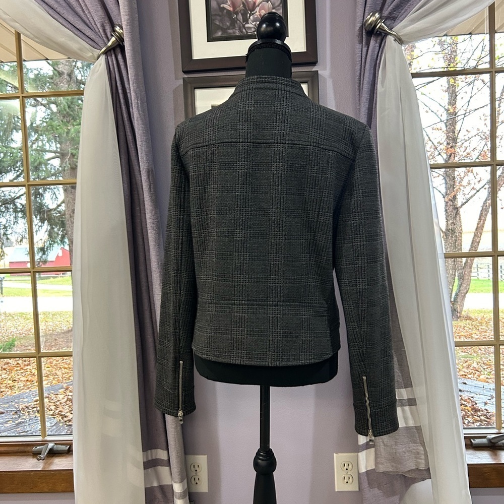 Ann Taylor Houndstooth Moto Jacket - Picture 8 of 9